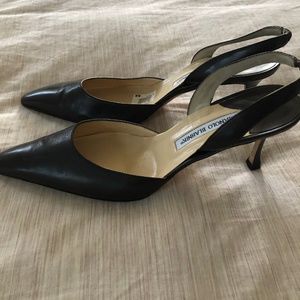Manolo Blahnick Dark Brown Slingbacks size 42